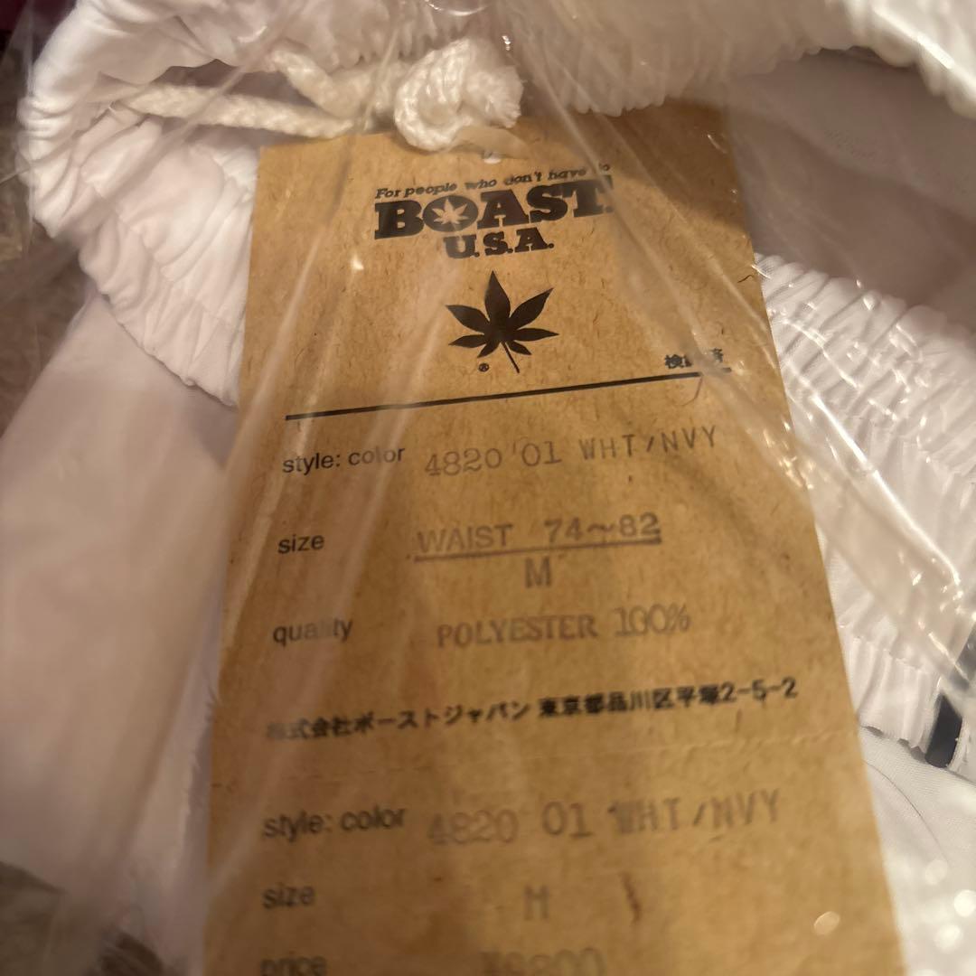 上下セットBOAST テニスウェア ホワイト/ネイビー M