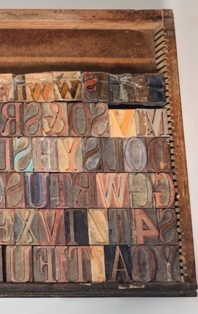 19–20世紀初頭 米国木製【活字ブロック 】HAMILTON 3点組