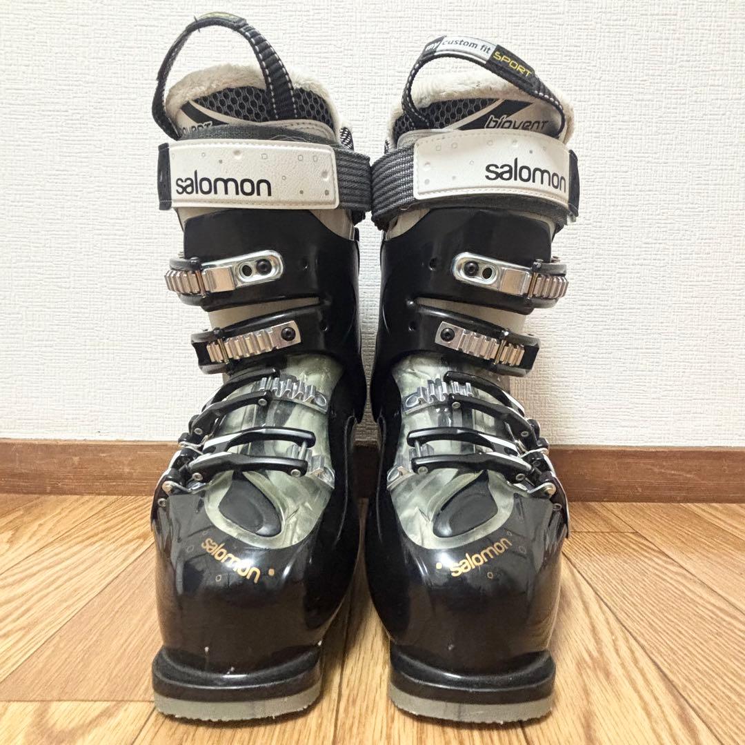 ■SALOMON■女性用スキーセット■板154/靴24-24.5/ストック105