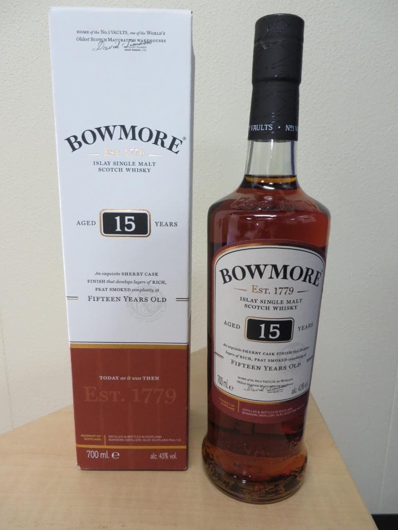 BOWMORE ボウモア 15年 シングルモルトウイスキー未開栓