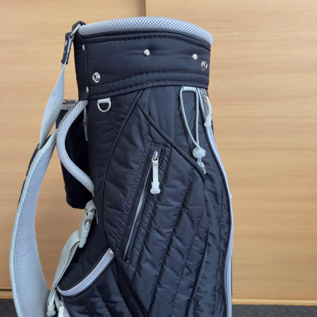 MIZUNO 軽量 キャディバッグ 5分割 ブラック フード付き レディース向け