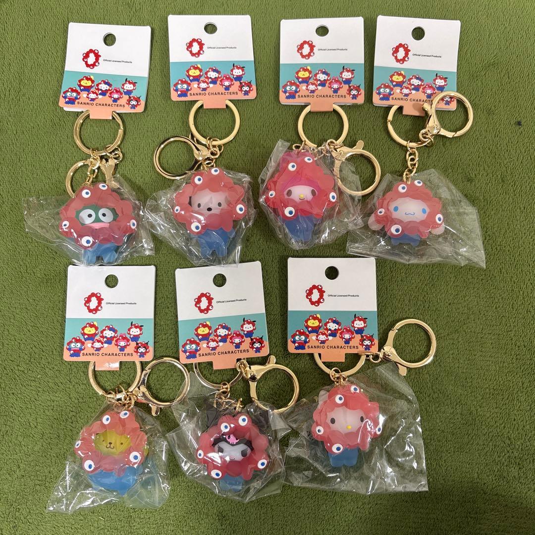 全7種 コンプリート クリア サンリオ ミャクミャク なりきり立体キーホルダー