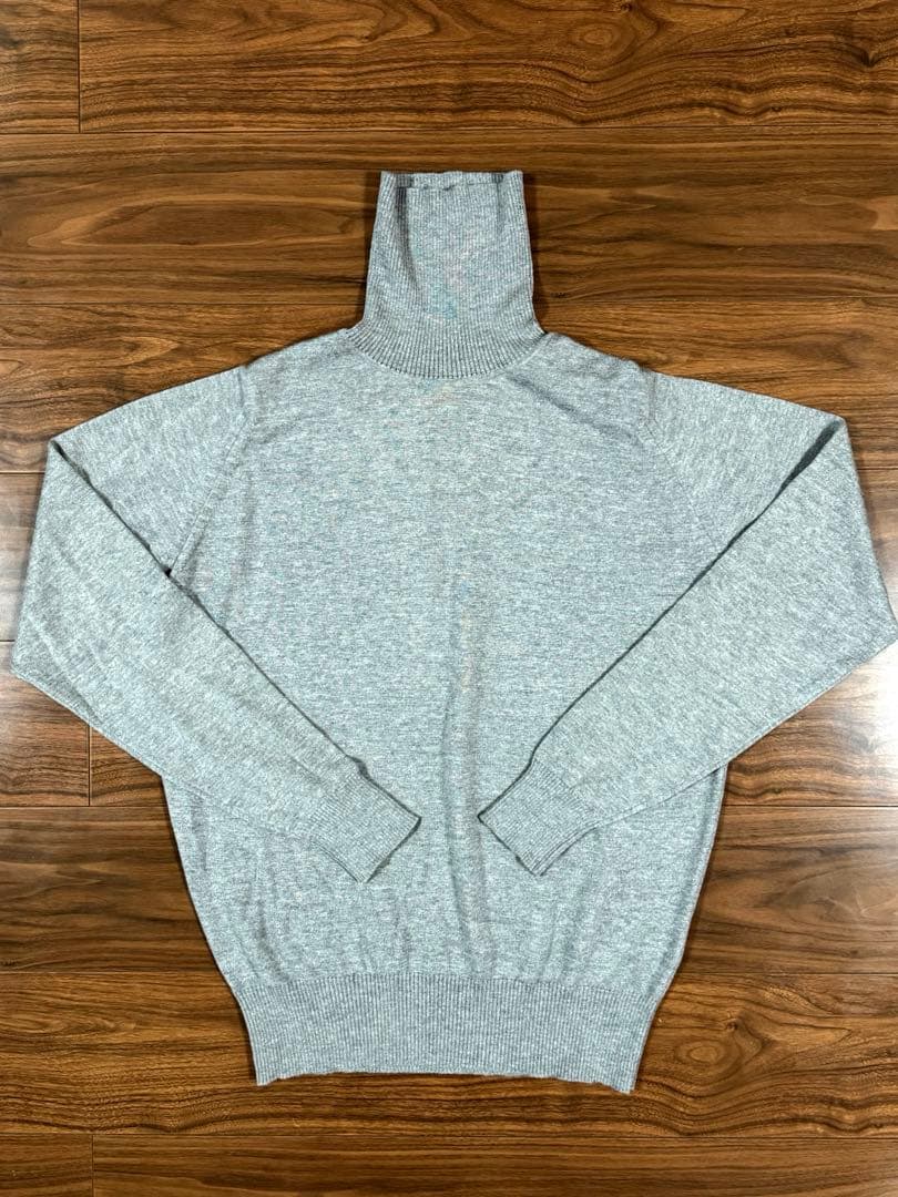 新品　ジョンスメドレー　タートルネック　Ｌ　グレー