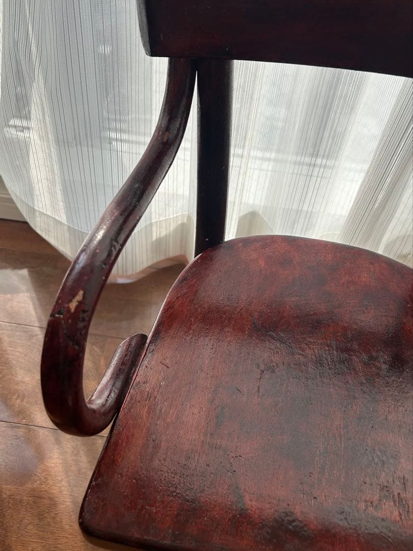 ぽ*ー様 木製アンティークデスクと椅子のセット