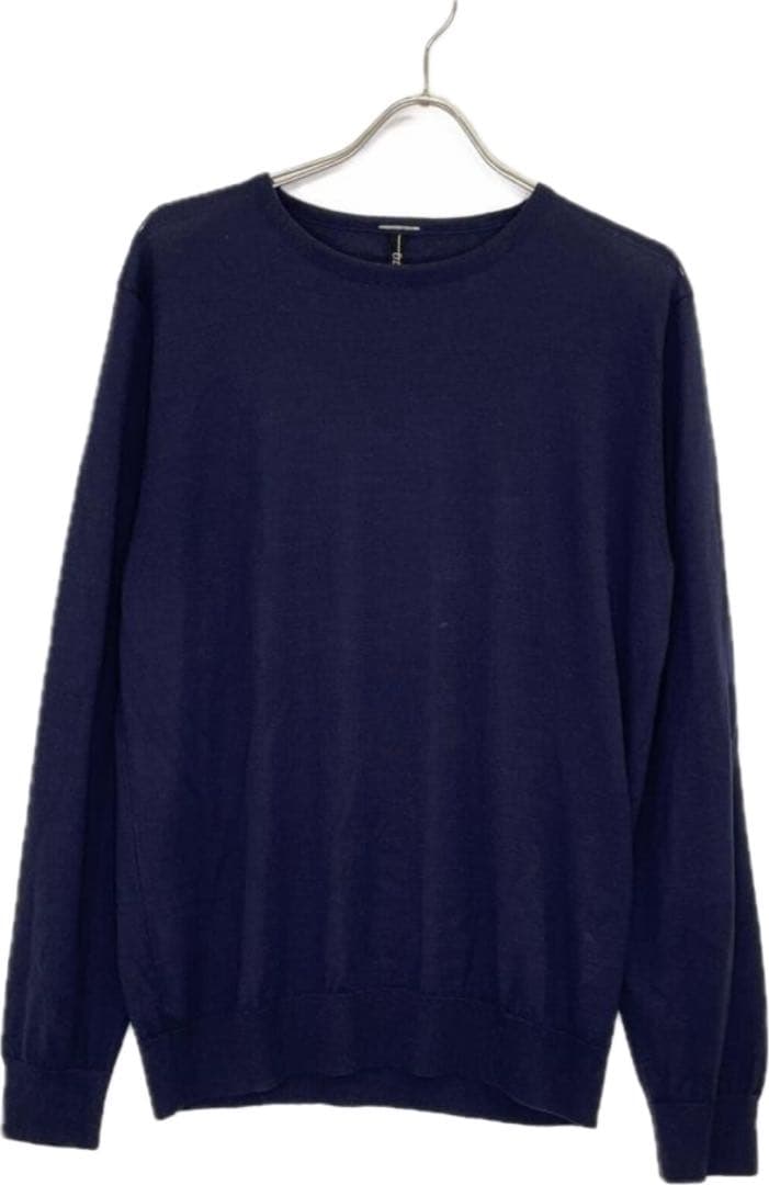 トレンタセッタンタ 30/70 ネイビー カシミヤシルク クルーネックニット48
