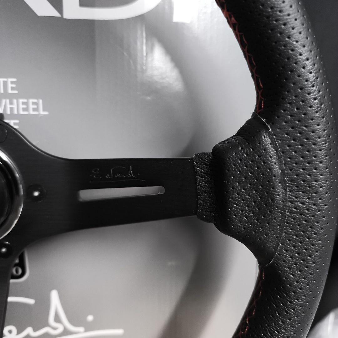 NARDIナルディタイプ　ステアリング ブラック350mm 　ディープ75mm