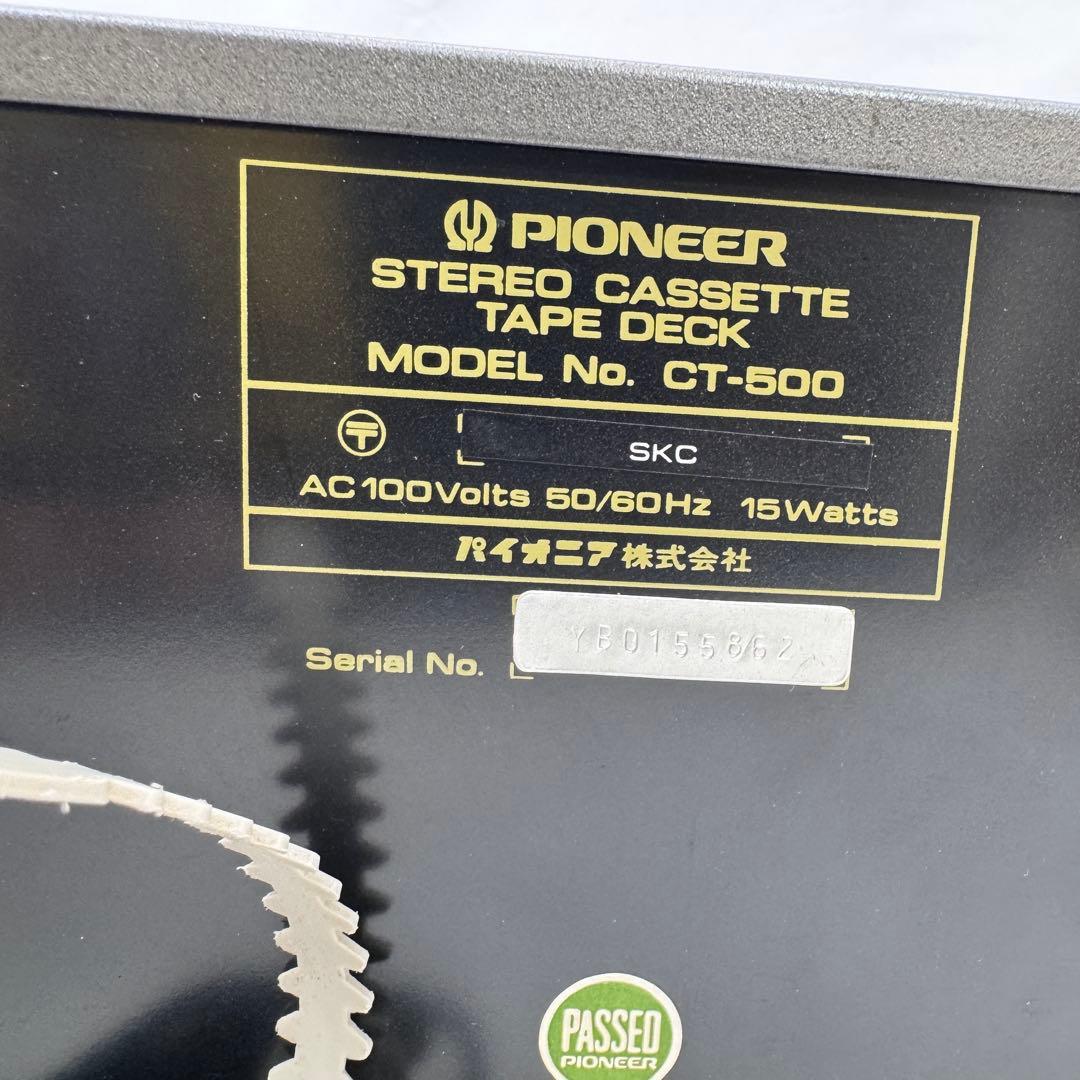 【再生確認済み】pioneer パイオニア CT-500 カセットデッキ