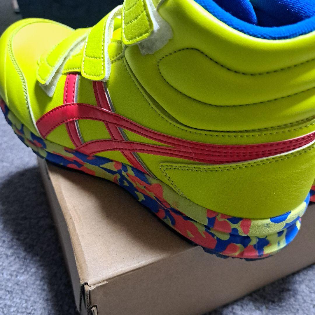 asics アシックス　蛍光イエロー マーブル　安全靴　未使用