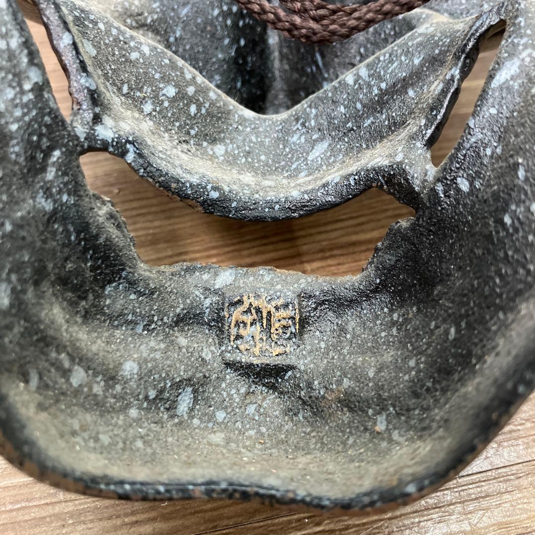 4F 昭和レトロ 般若面 壁掛け インテリア 骨董 飾り面 お面 鉄製