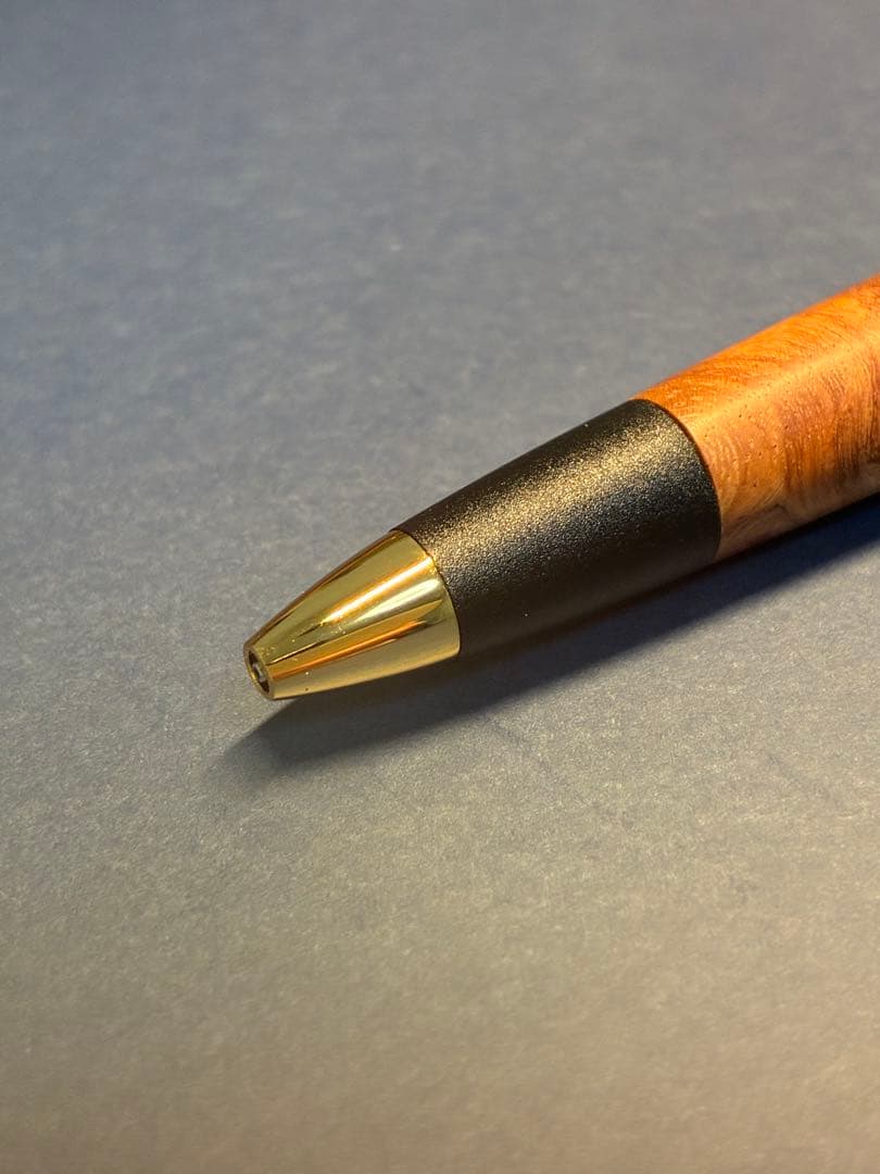 ボナンペン　花梨瘤　シャープペンシル　真鍮金具