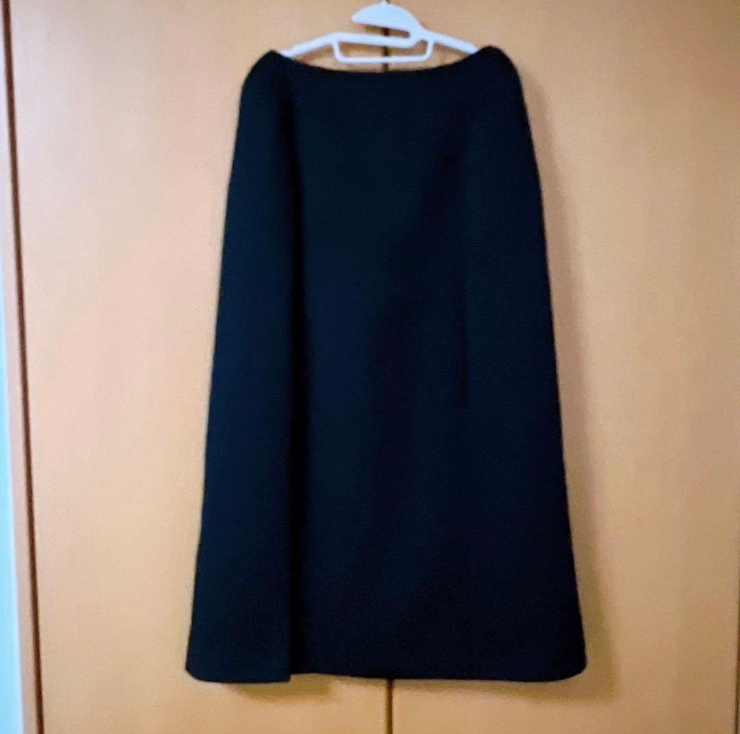 【美品】CELFORD セルフォード トリプルクロスケープドレス ブラック 36