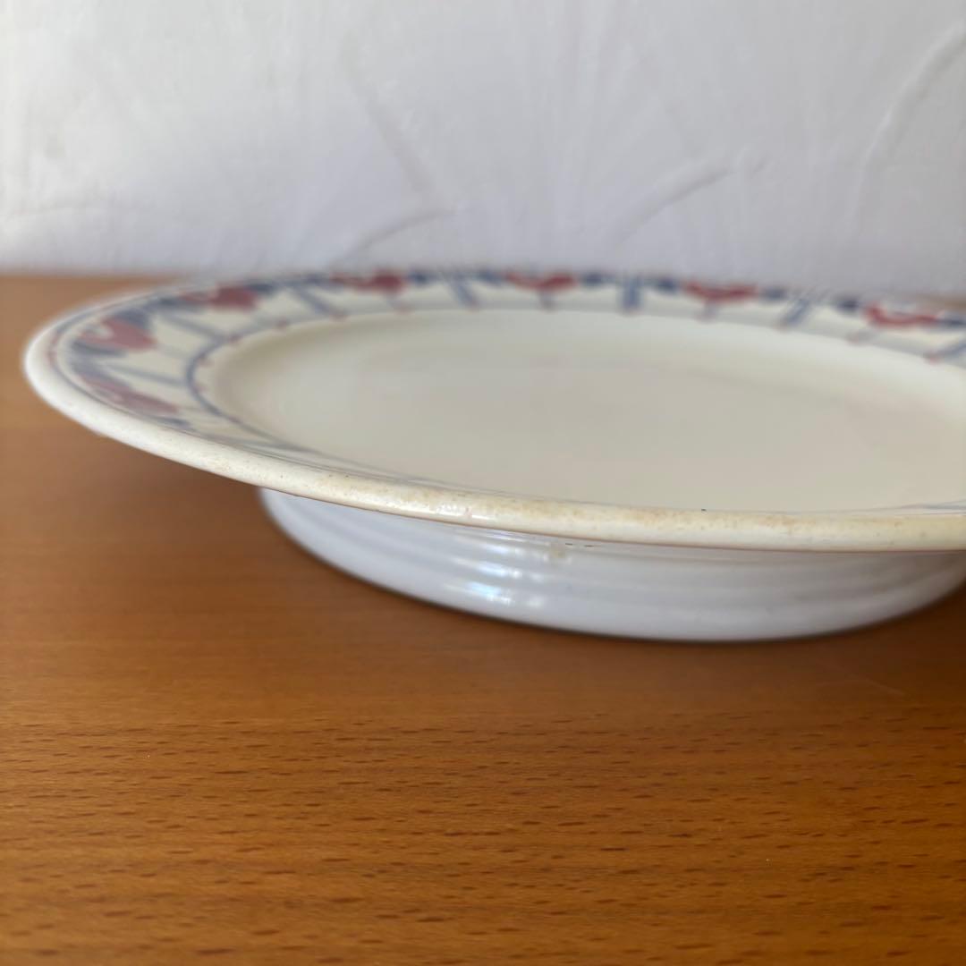 サルグミンヌ Ribecourt コンポティエ 花柄皿 ケーキ皿 アールデコ