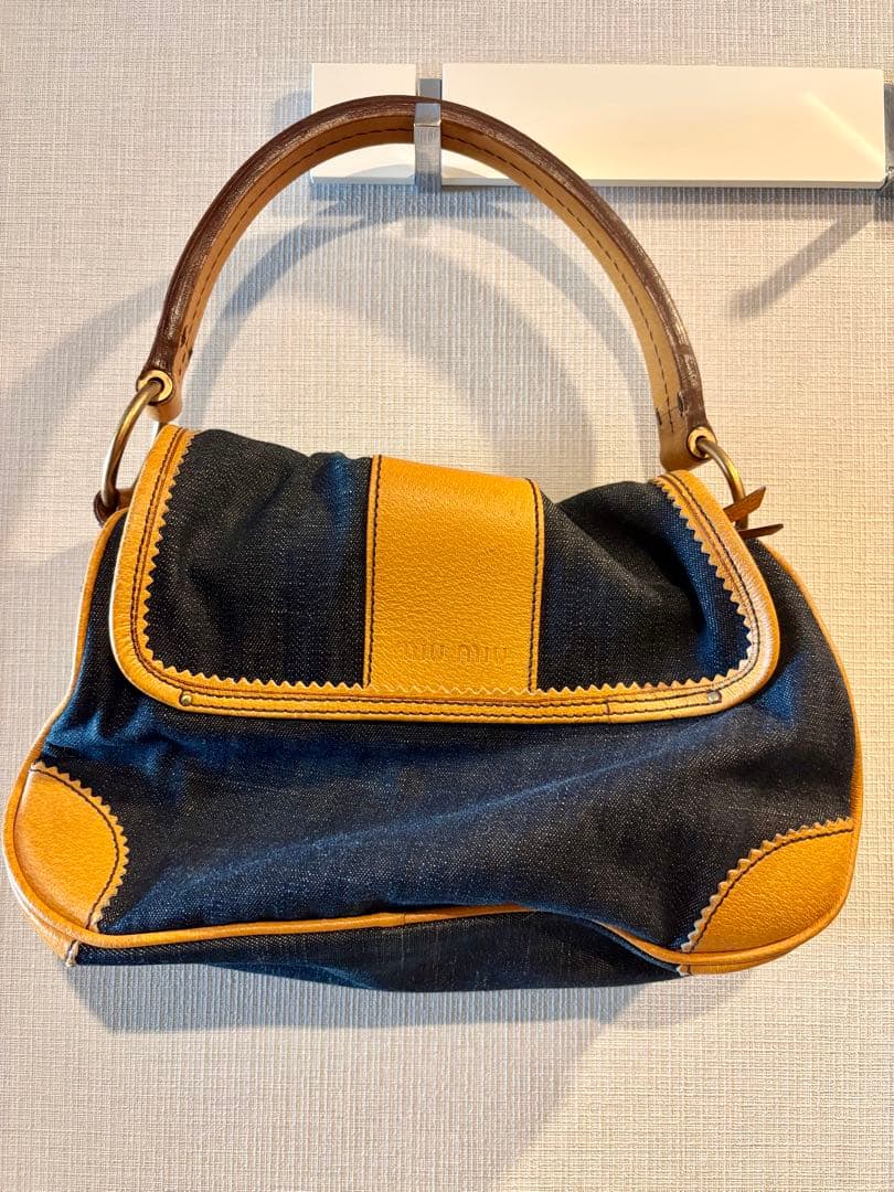 ル*フ様 【miumiu】イタリア製・デニム異素材コンビバッグ