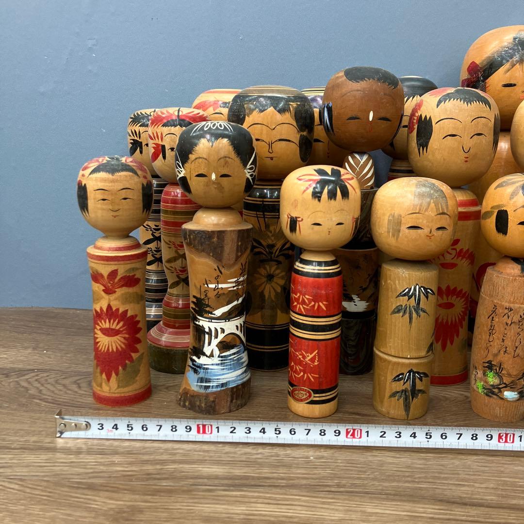 D-3 伝統こけし 創作こけし まとめ売り 18体セット 鳴子 遠刈田 置物