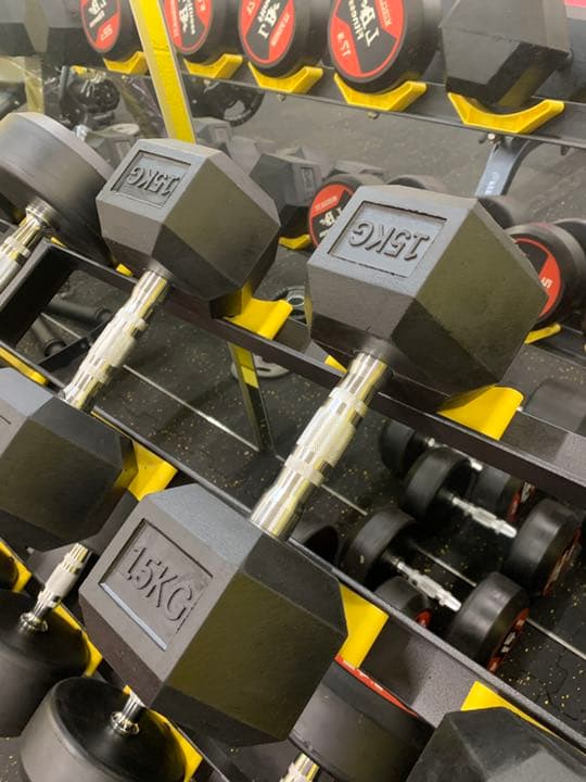 ラバーヘックス  ダンベル12.5kg から20kg