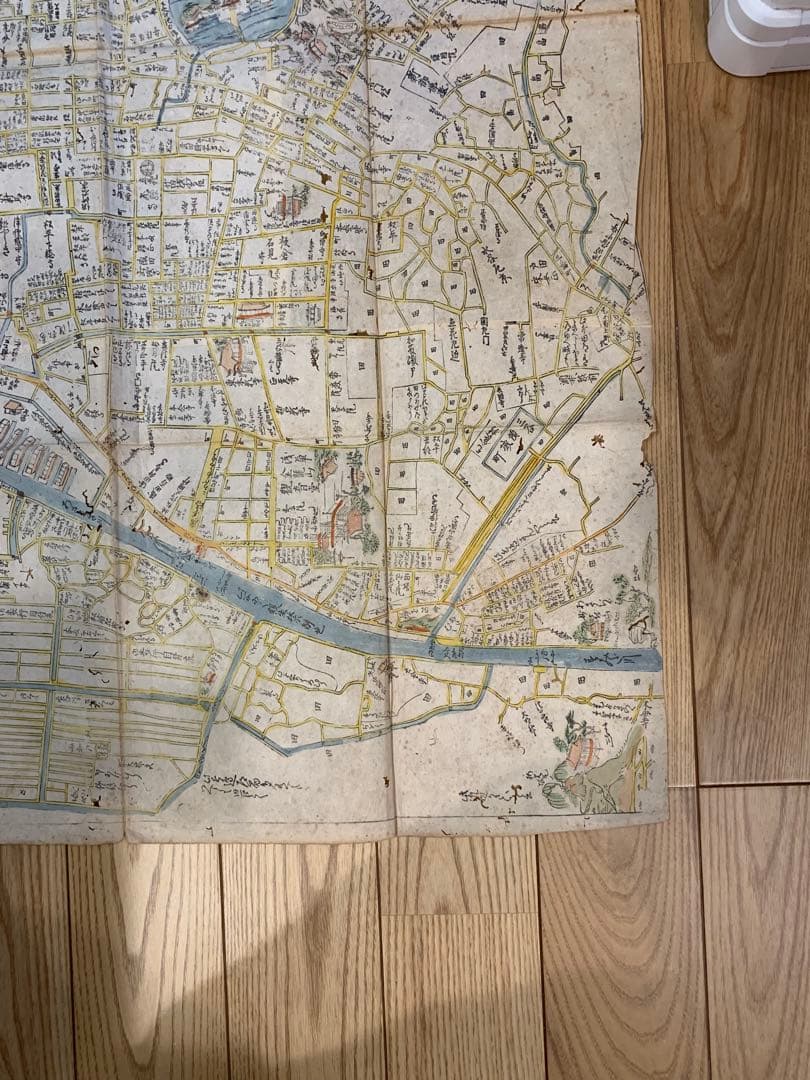 本日限り大幅値引き！　増補江戸大絵図 絵入 　江戸城周りの地図