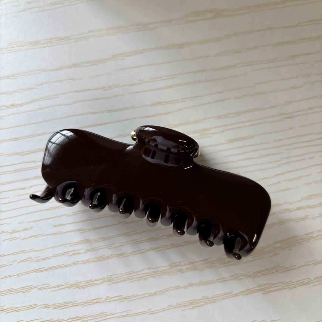 UNDO ヘアクリップ　ボルドー　ワインレッド　no.4