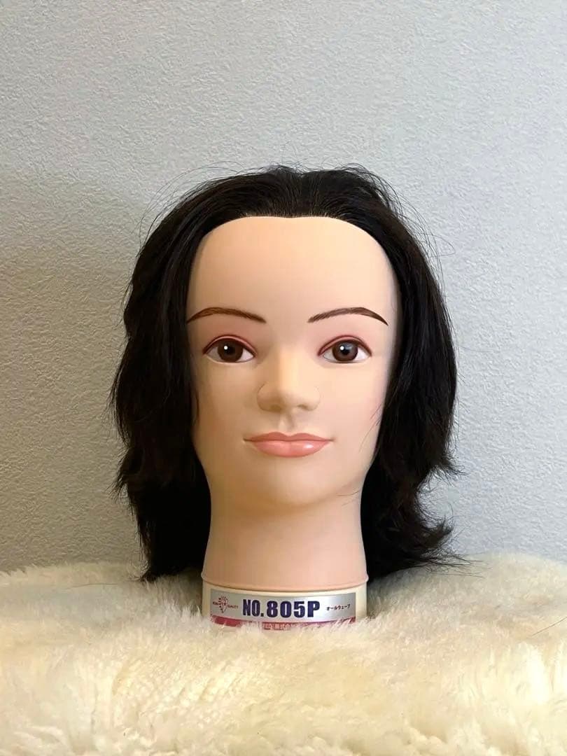 美品 仕込み済 美容師国家試験用オールウェーブウィッグ