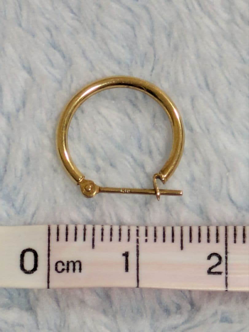 K18 フープ　ピアス　片耳　１８金