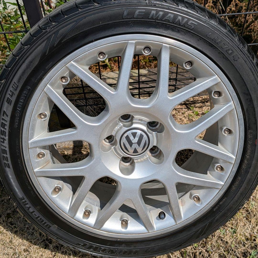 送料込み【フォルクスワーゲン】希少 BBS 17インチタイヤホイール 4本セット