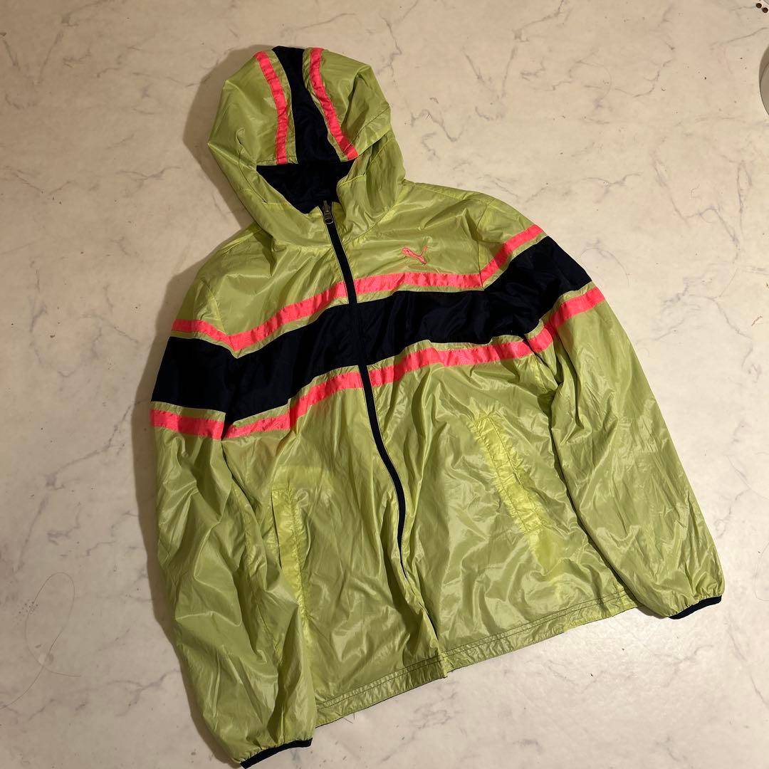 【新品】PUMA リバーシブルマウンテンパーカー M 腕ストライプ／ボーダー