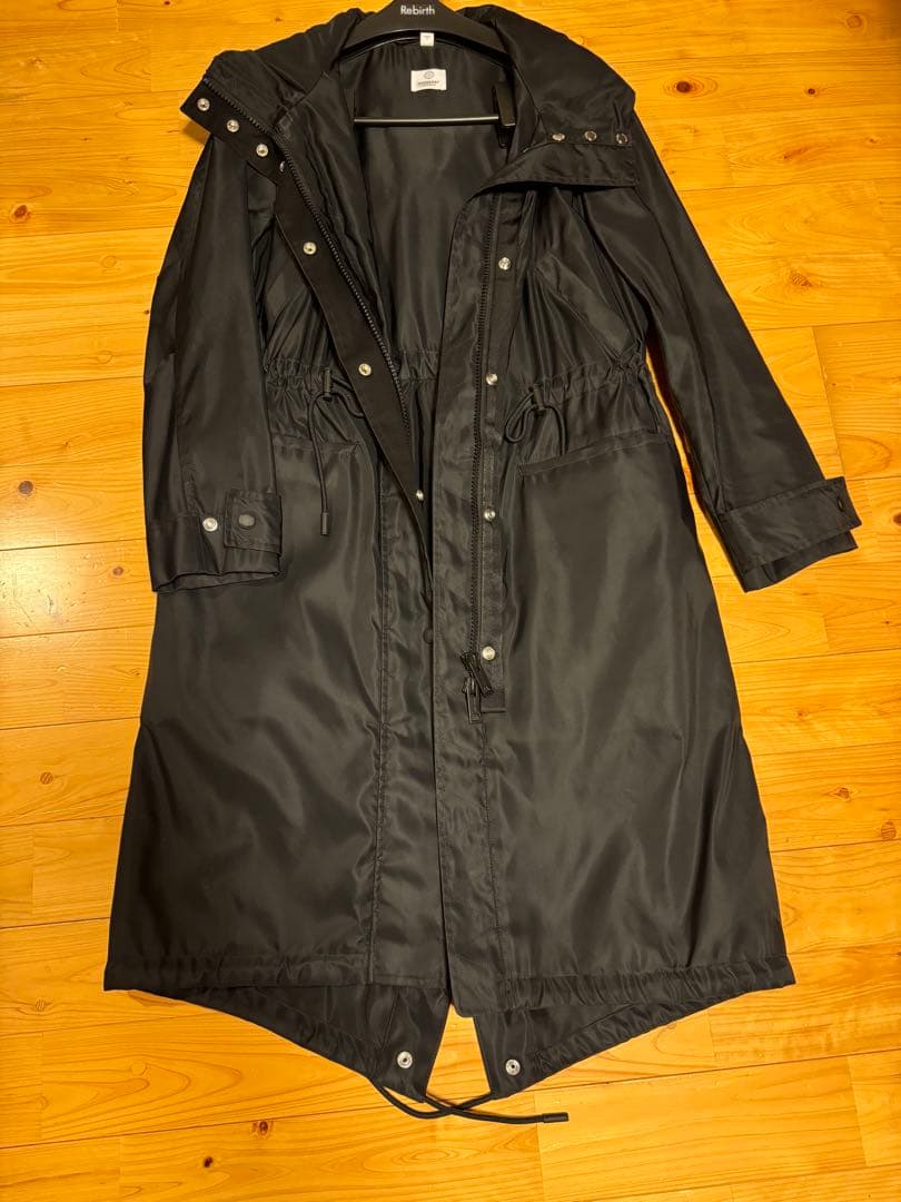 バーバリー ロンドン バックロゴ フード付き ナイロン ロング モッズコート