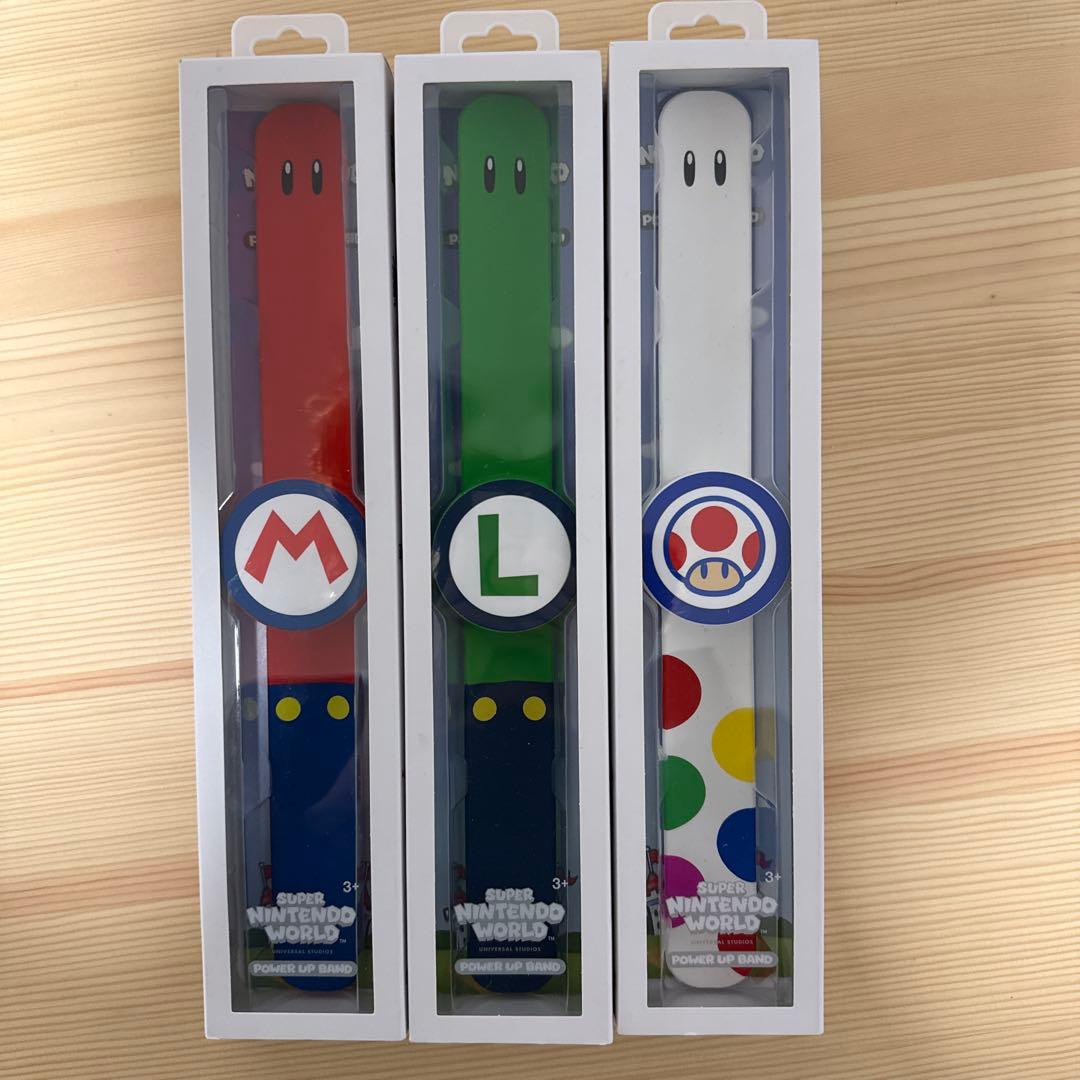 【箱付き・3本セット】USJ パワーアップバンド マリオ ルイージ キノピオ