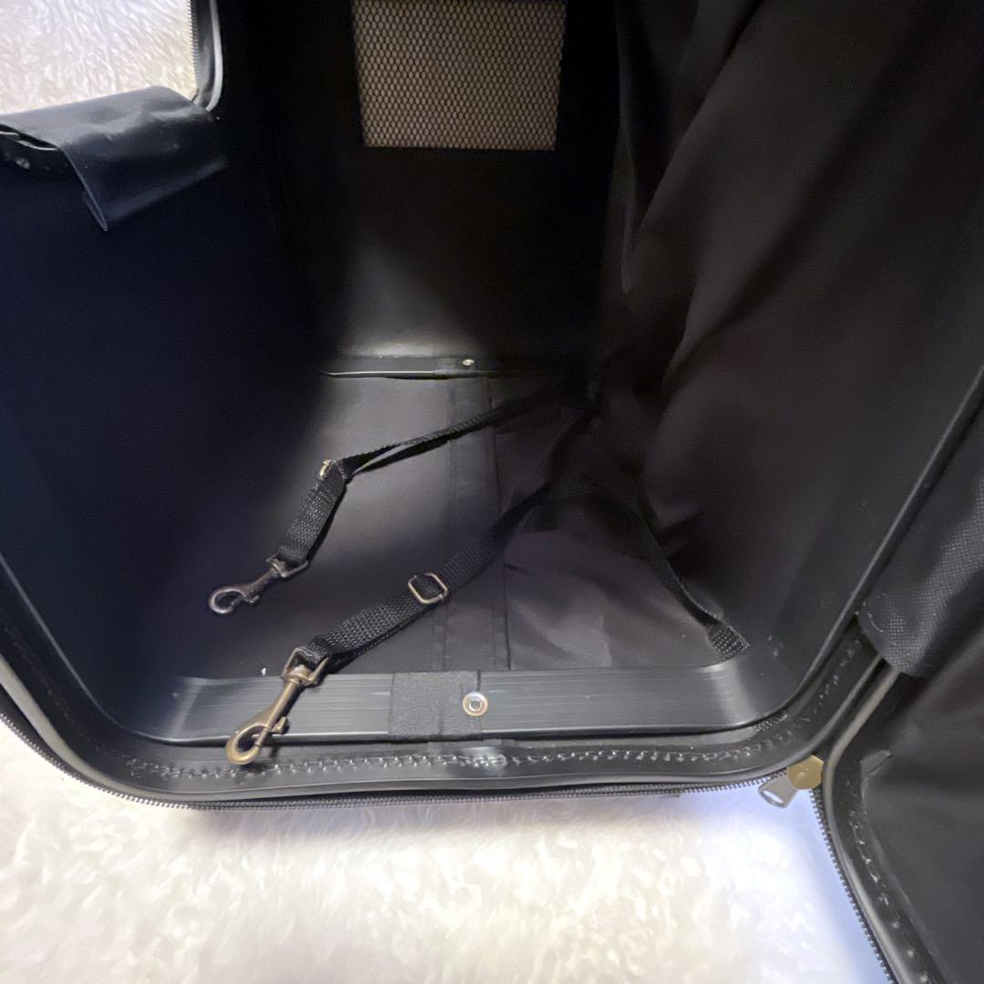美品 ペットパラダイス ペット用ハードキャリーバッグ 4輪キャスター付き 小型犬
