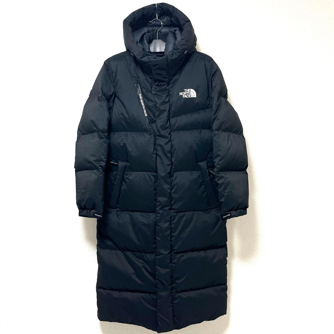 ノースフェイス ベンチコート メンズS レディースL ブラック ロングダウン