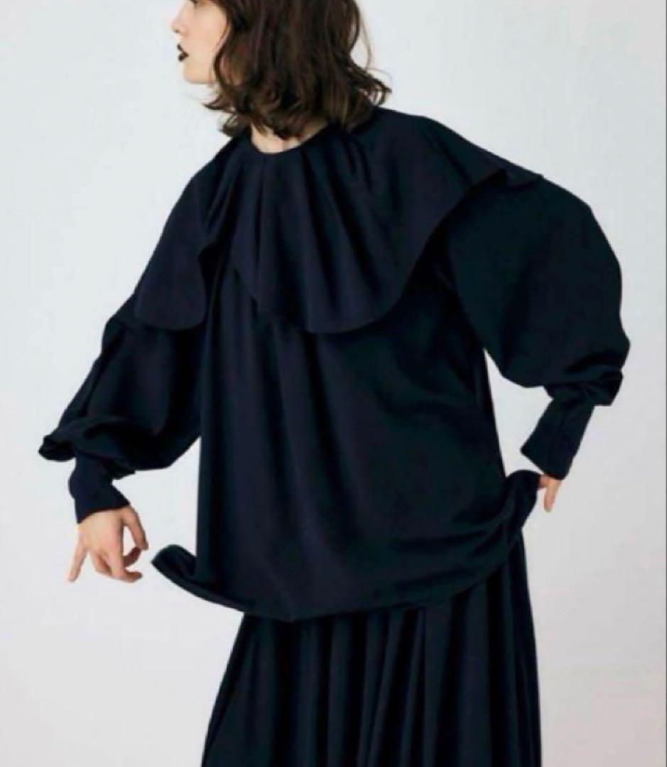 ENFOLD ビックカラー ブラウス 黒 38