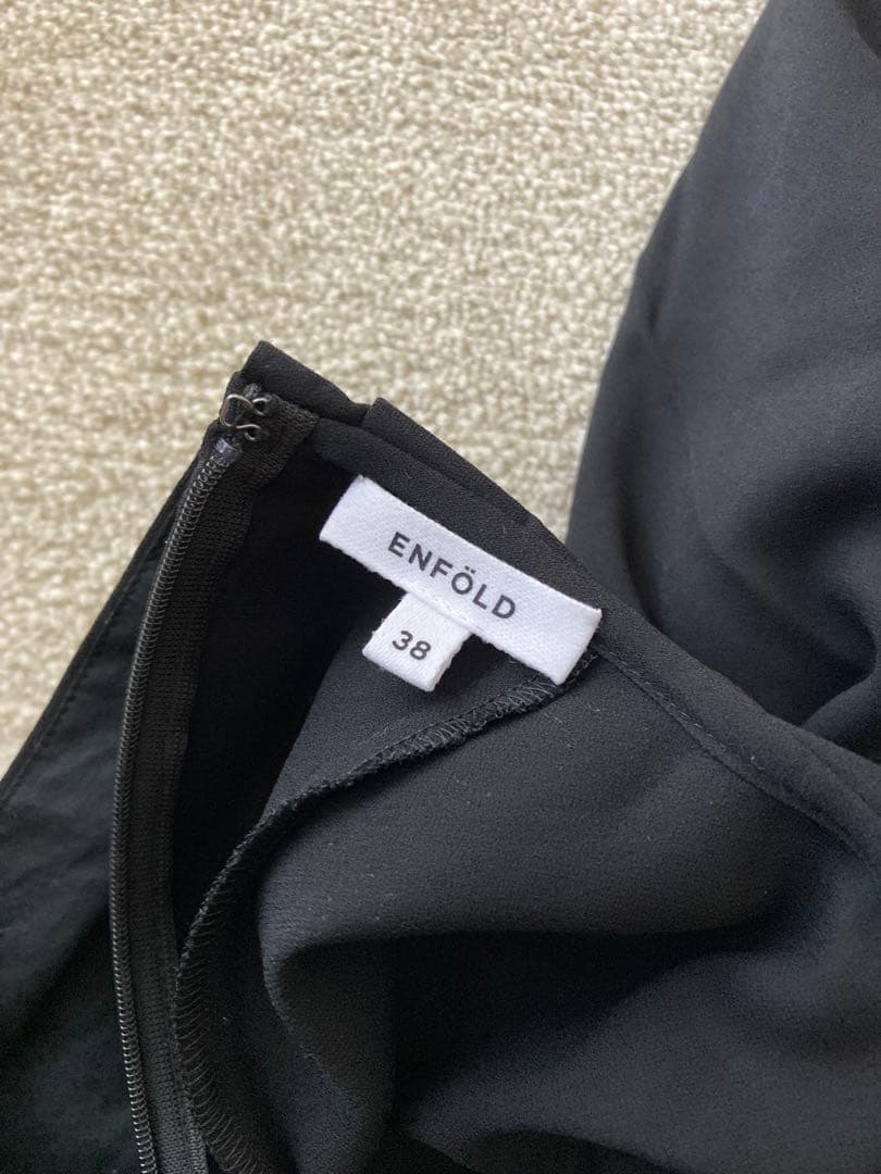 ENFOLD ビックカラー ブラウス 黒 38