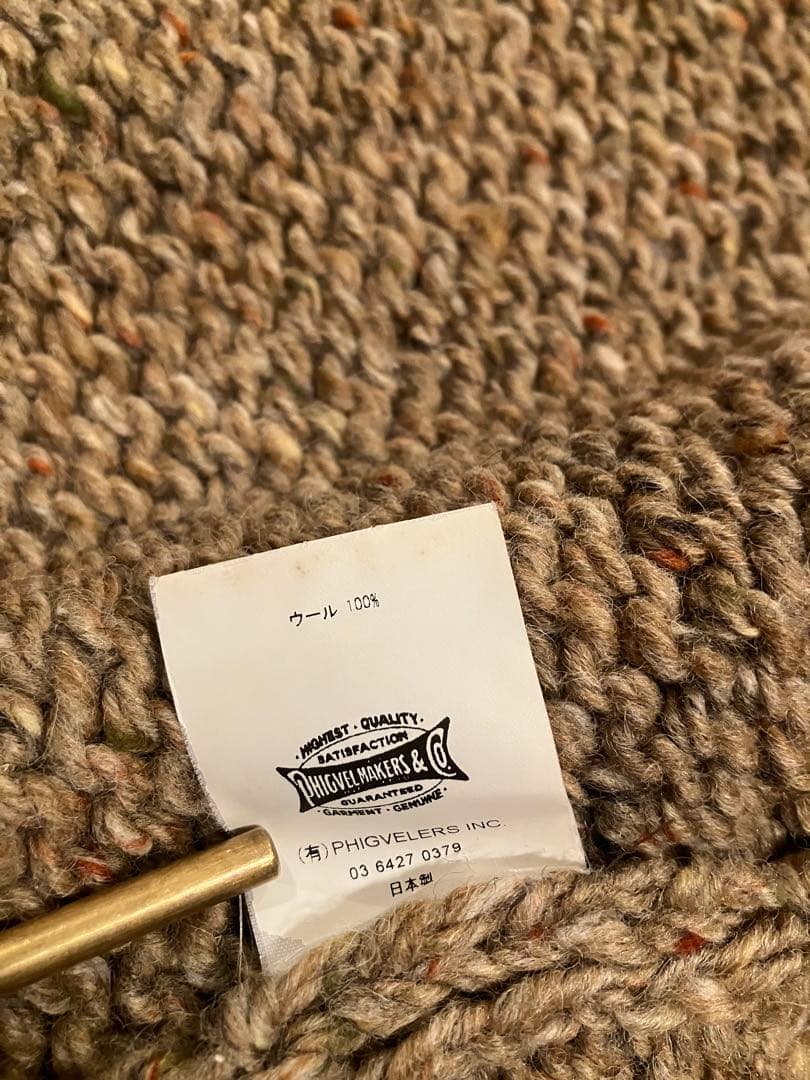 トップス PHIGVEL HAND-KNITTING ZIP SWEATER