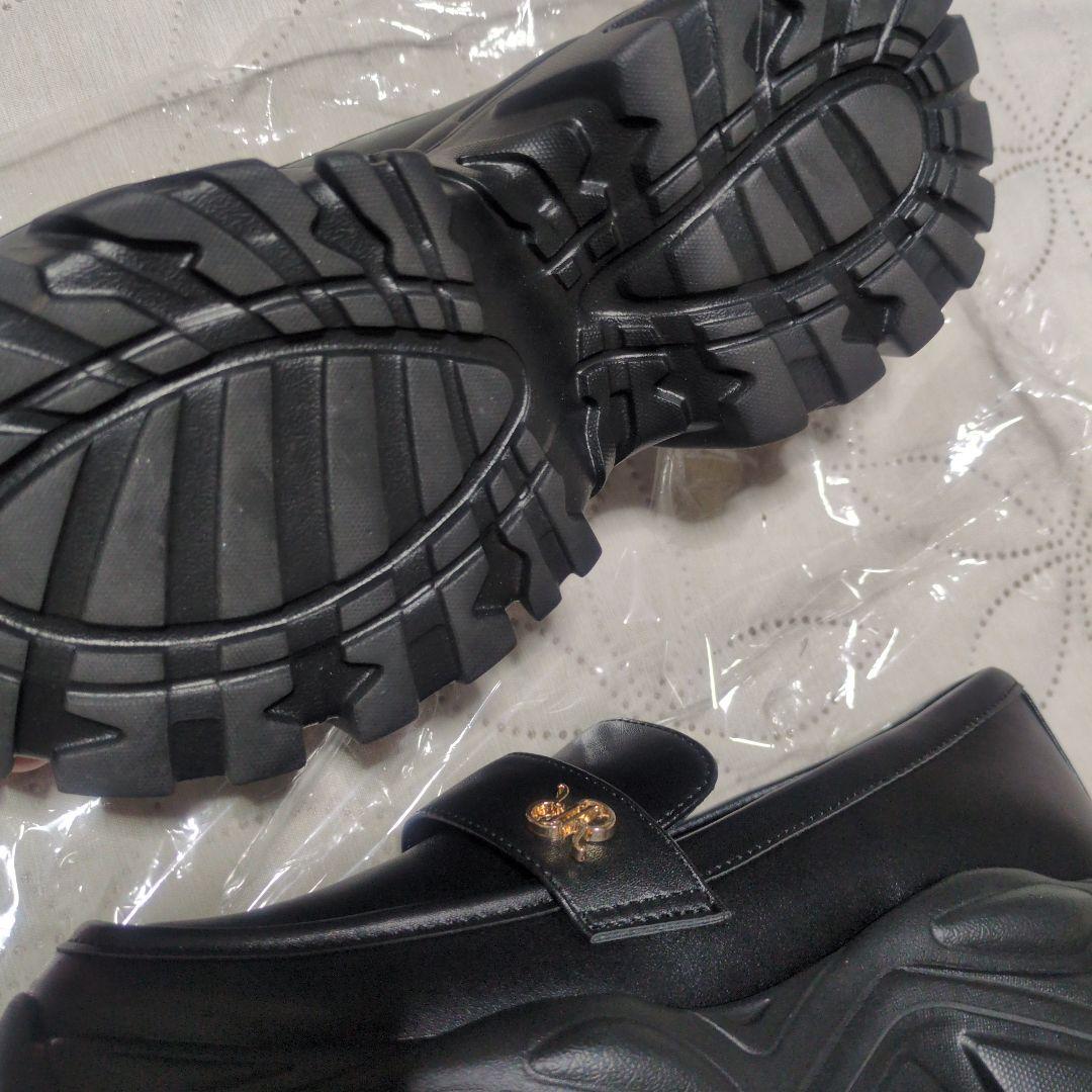 RANDA　ボリュームソールスニーカーライクローファー　ブラック　小さいサイズ