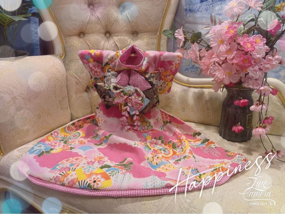 B395.pon2pan2☆オーダー☆犬お着物☆犬お引きずりお着物☆