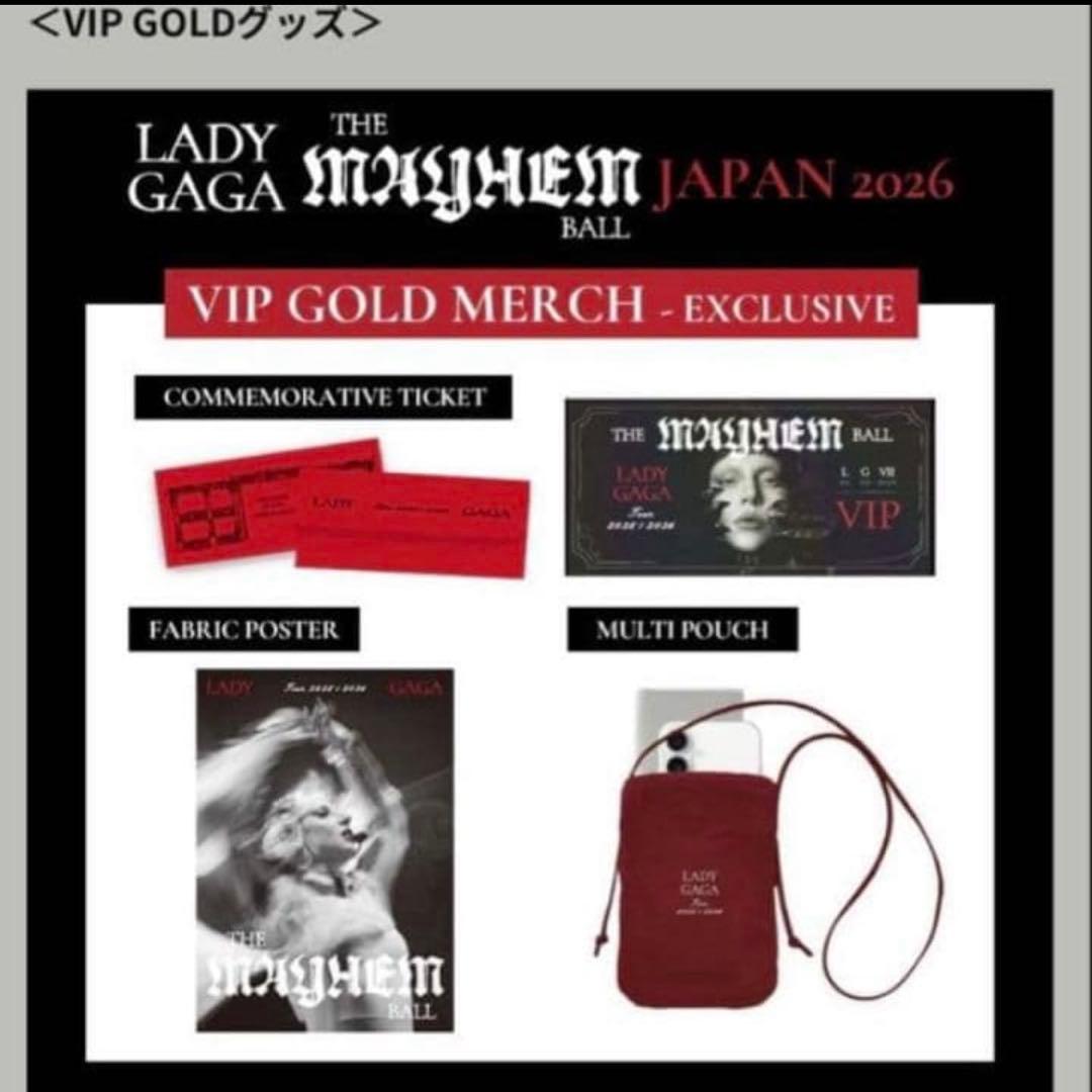 Lady Gaga The MAYHEM Ball VIP GOLD 一式