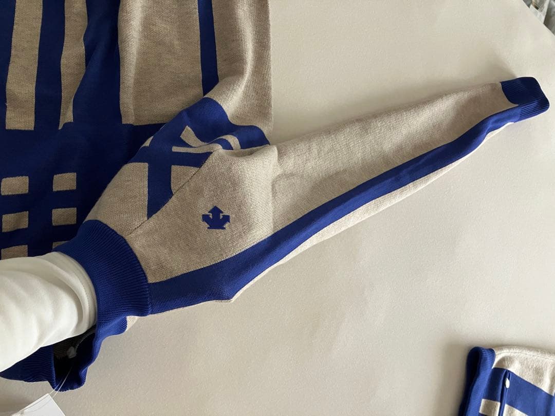 DESCENTEレディース ゴルフ ニットセットアップ グレー/ブルー