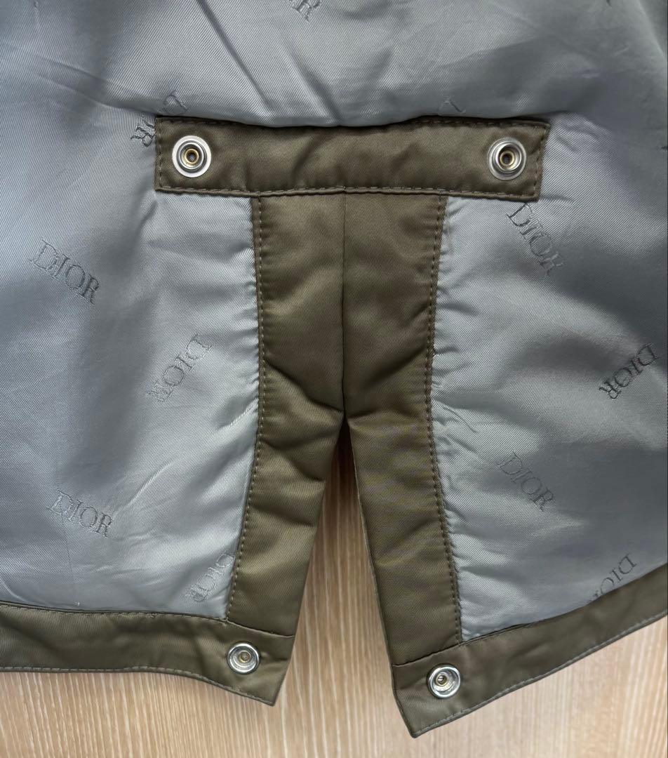 極美品 Dior ディオール 1947刺繍 ナイロン フーデッドコート 48