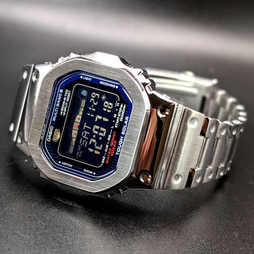 美品 G-SHOCK GWX5600C 電波ソーラー タイドグラフ フルメタル