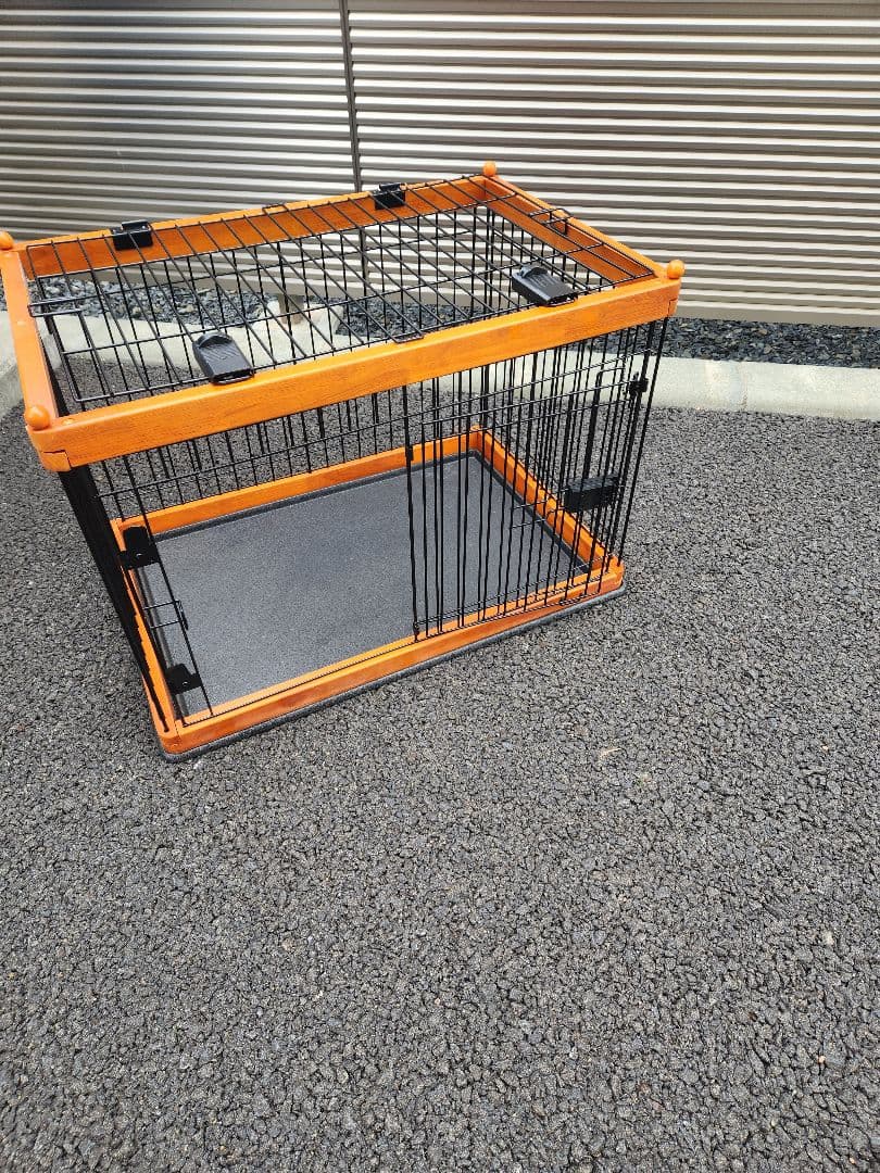 犬用　ケージ(木製+金属)