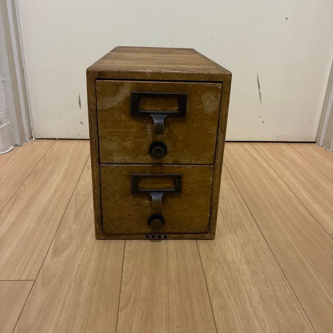 古道具 ヴィンテージ 丸善 図書カード入れ 小引出し