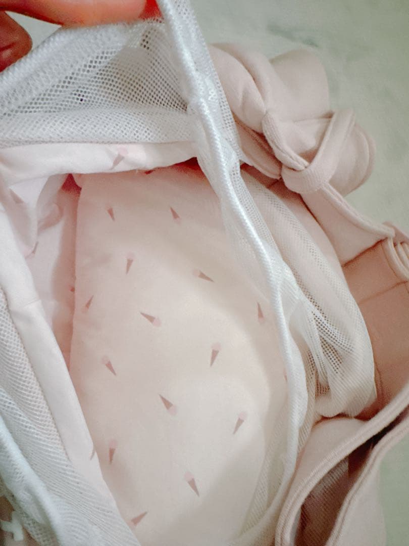 【アップデートタイプ底板クッションあり】ジェラートピケ スリングバッグ ピンク