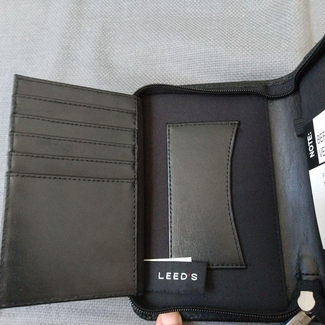 LEED'S 黒色レザー メモ帳 CRITIC LOGIC