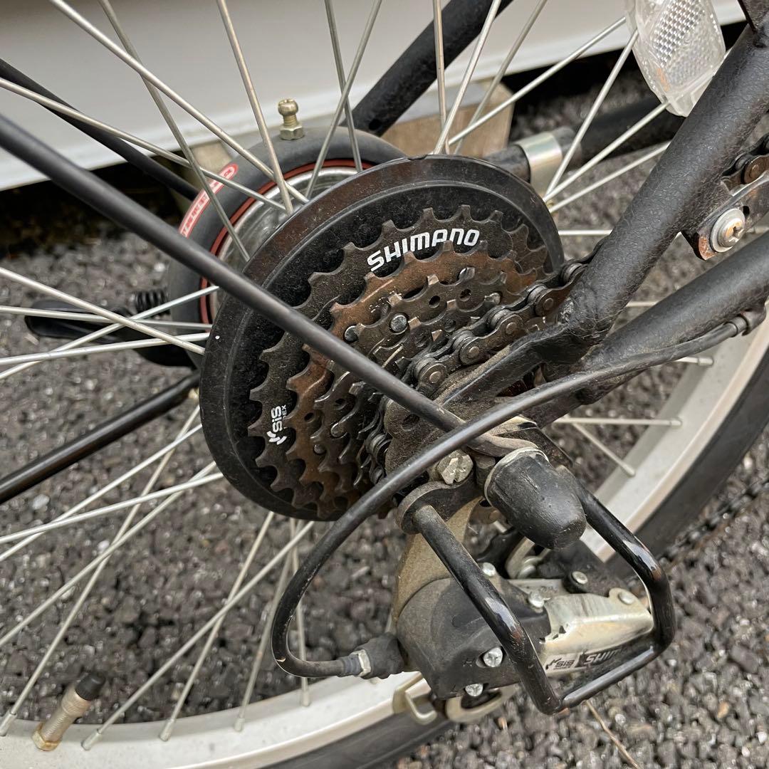 折りたたみ自転車 20インチ JEEP 6段変速カゴ付き