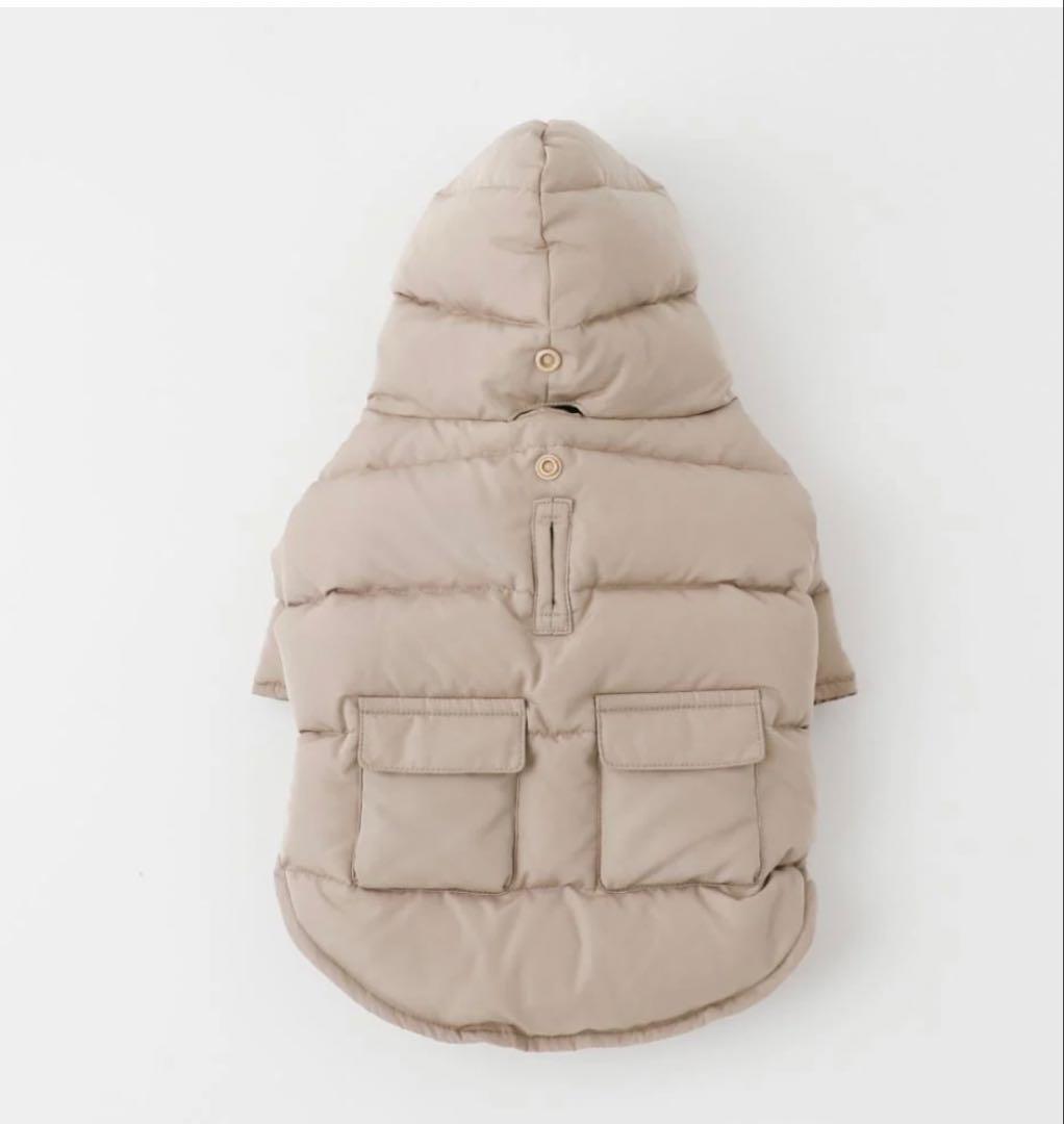 モンシェリ　ポケット付きフードダウンジャケット