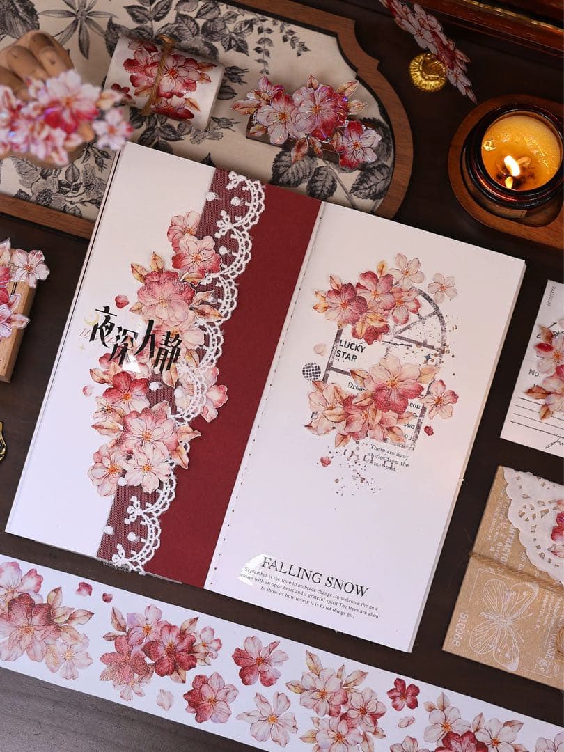 小白家文創《赤相思》海外マスキングテープ　マステ 【2509】