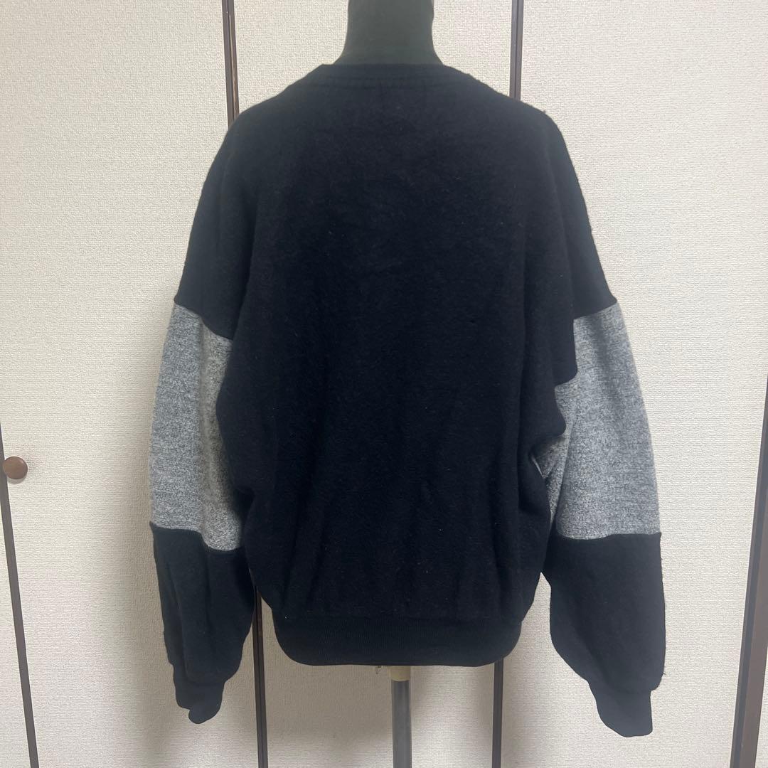 santafe サンタフェ　刺繍　セーター　サイズXL グレー/黒