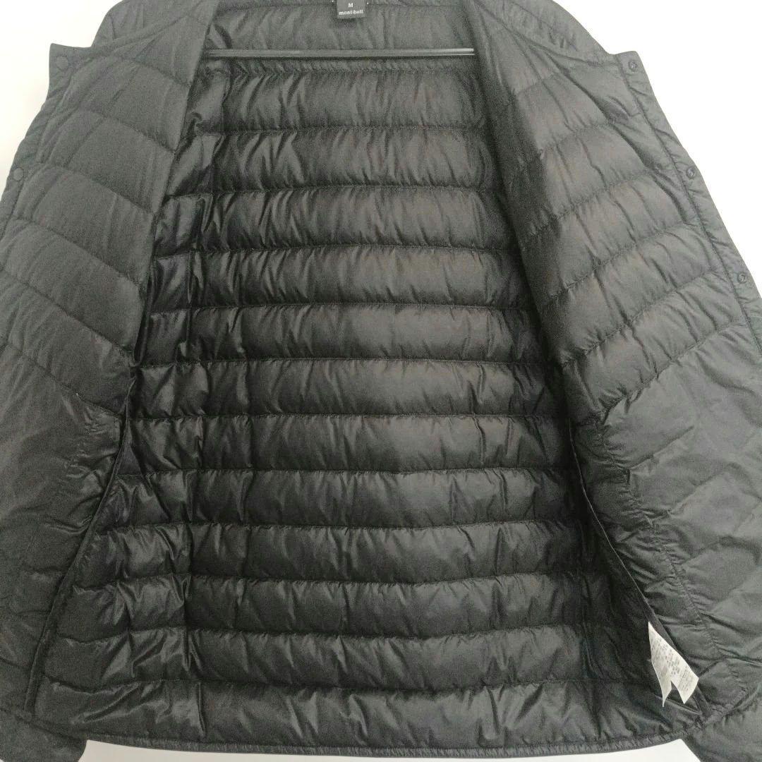 mont-bell スペリオダウンラウンドネックジャケット ブラック 収納袋あり