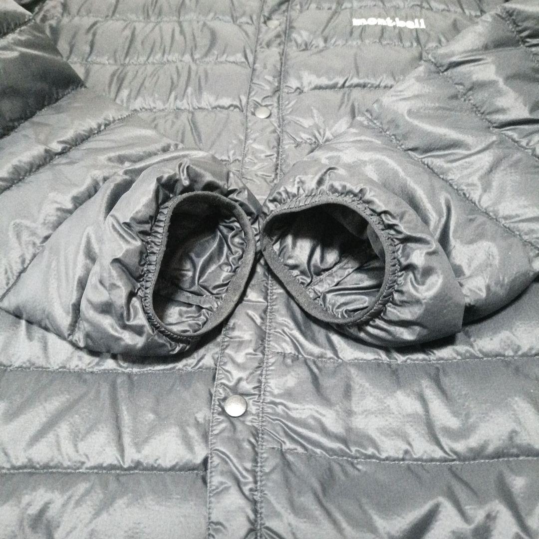 mont-bell スペリオダウンラウンドネックジャケット ブラック 収納袋あり