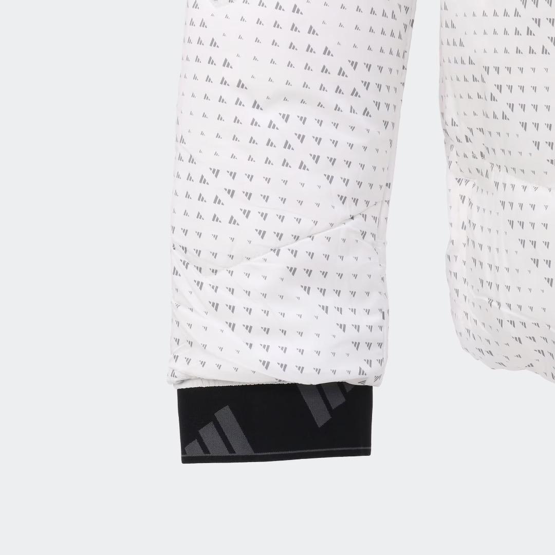 【L】秋冬 定価24,200円 アディダス ゴルフ 中綿 キルトジャケット 白