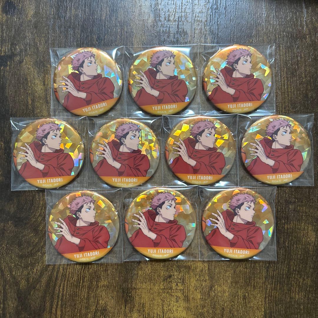 呪術廻戦　虎杖悠仁　ホログラム缶バッジ　バスケ
